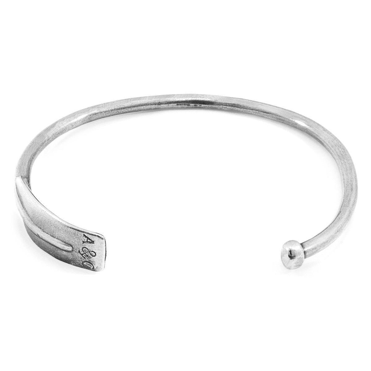 Men's Luxury Paddle Navigation Silver Bangle